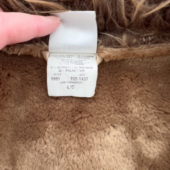 Women's Tan Faux Fur Trim Coat - Picture 9 of 13